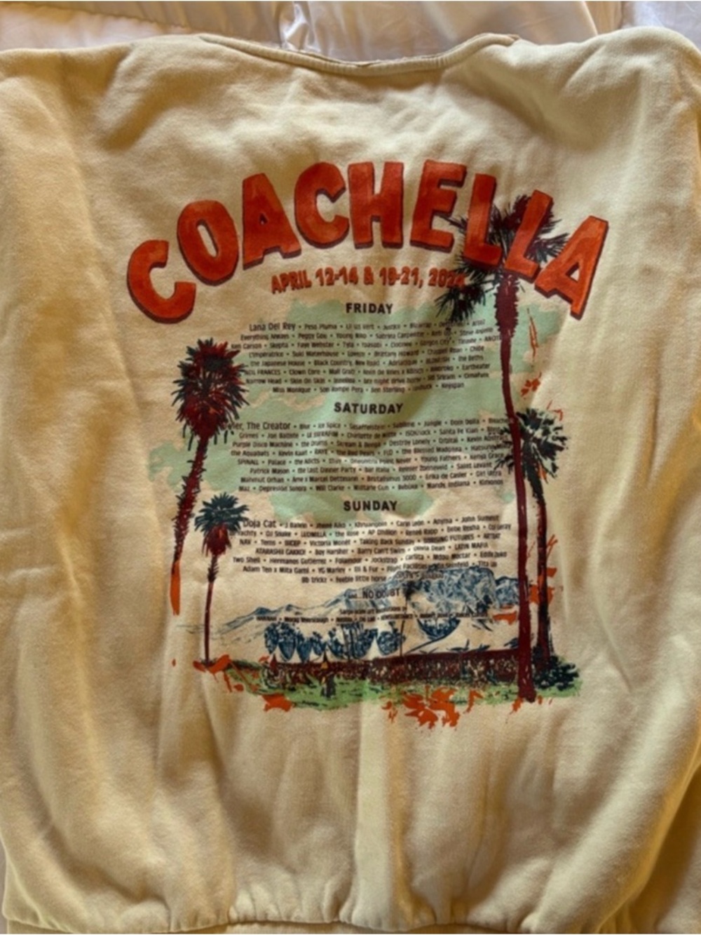 Coachella Valley Music & Arts Festival Crewneck Sweatshirt - Cream color